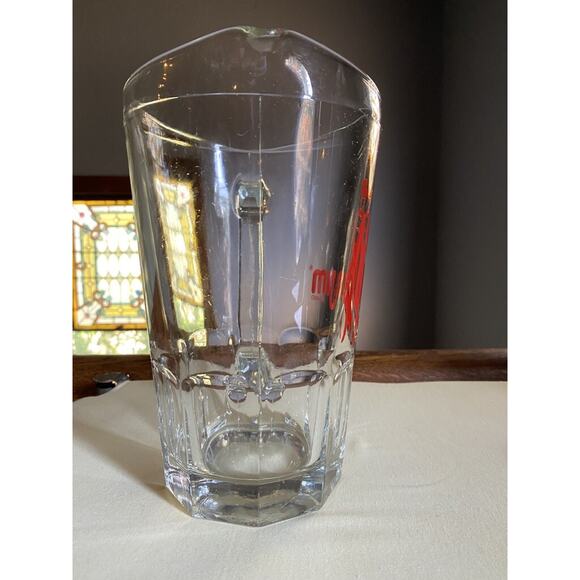Vintage Y2K Glass Slim Jim Pitcher Beer Lemonade Drinks Christmas Gift Man Cave - Picture 4 of 6